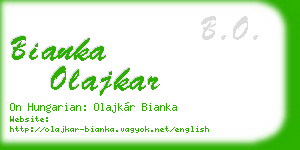 bianka olajkar business card